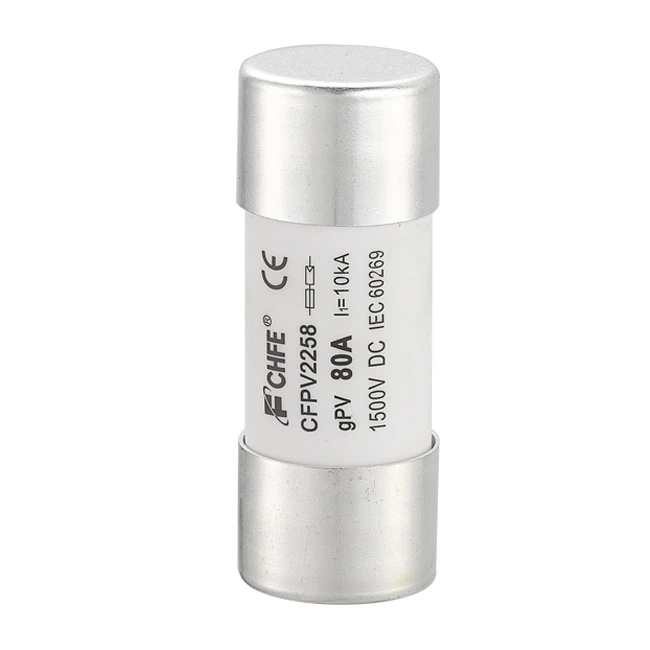 1500VDC 22*58mm 円筒形 PV ヒューズ